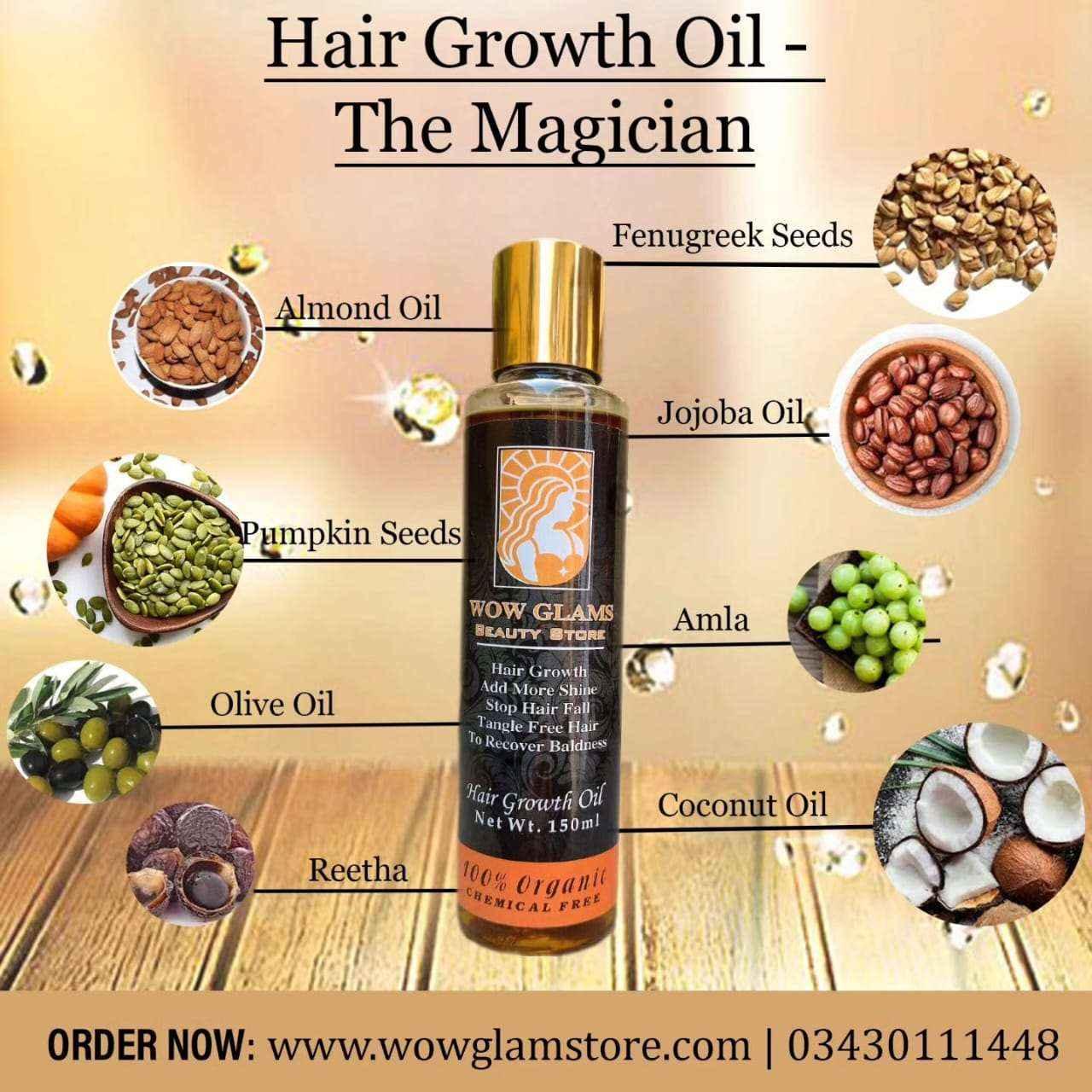 Hair Food Oil | 16 Oils Blend Hair Growth Oil - Wow Glams