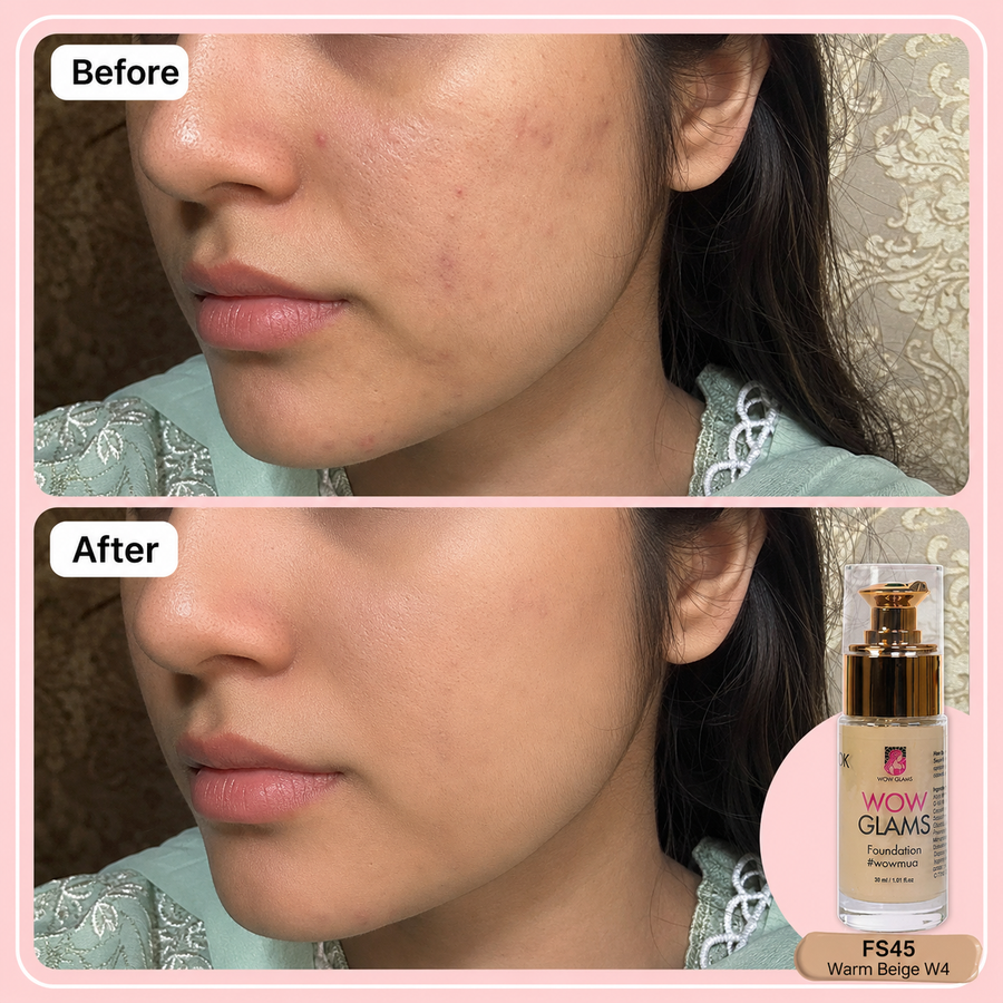 WOWLOOK Foundation - W4 NB FS45 Shade Foundation | Warm Beige results