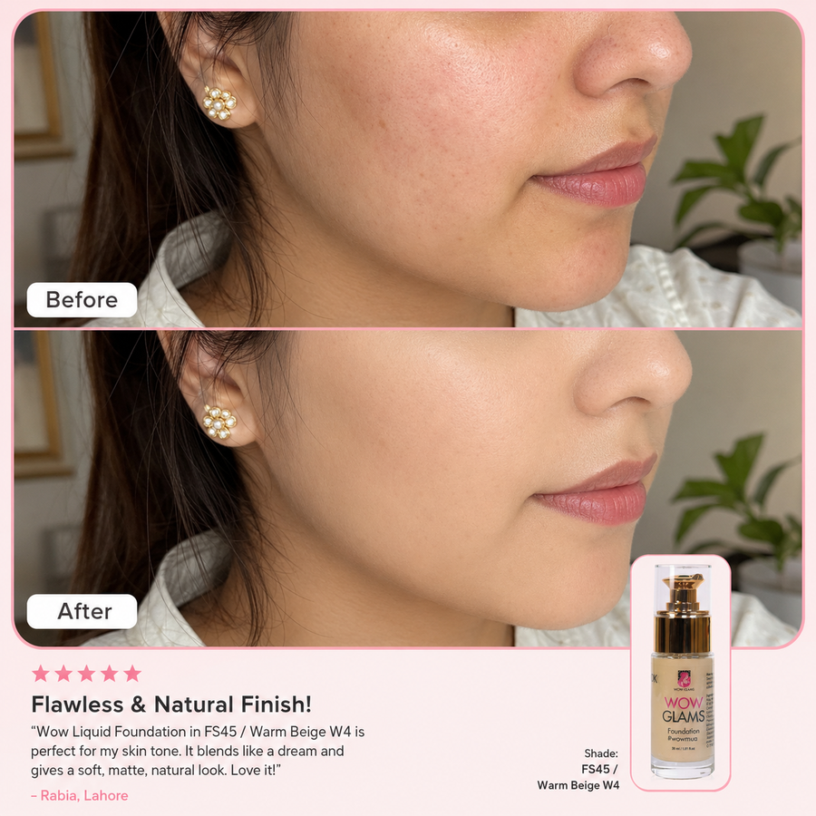 WOWLOOK Foundation - W4 NB FS45 Shade Foundation | Warm Beige results