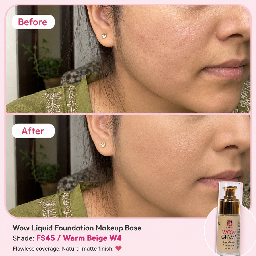 WOWLOOK Foundation - W4 NB FS45 Shade Foundation | Warm Beige results