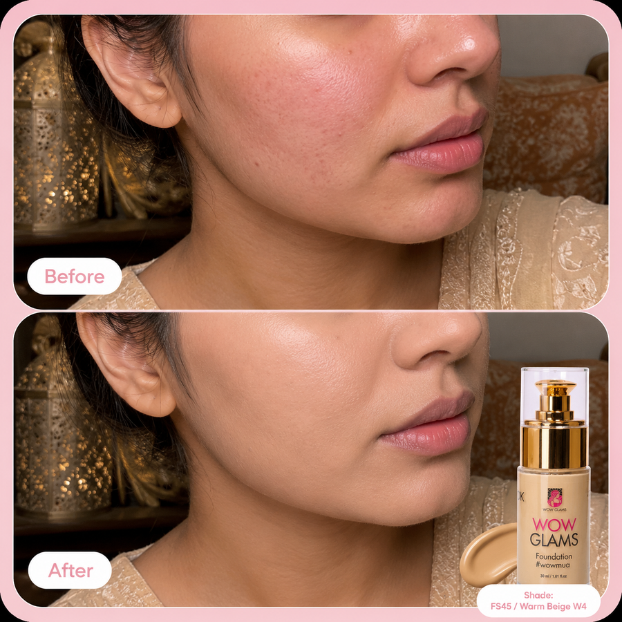 WOWLOOK Foundation - W4 NB FS45 Shade Foundation | Warm Beige results