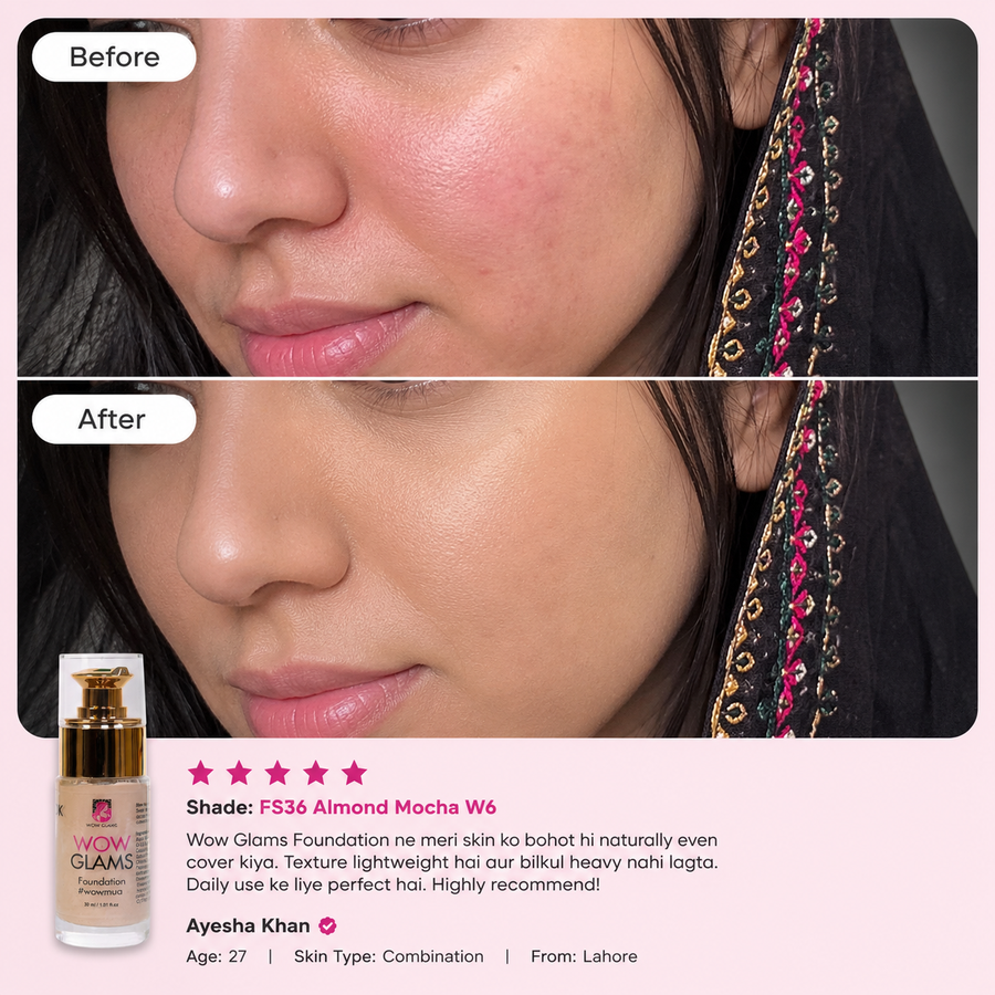 WOWLOOK Foundation - W6 NB4 FS36 Shade Foundation | Almond - Mocha results