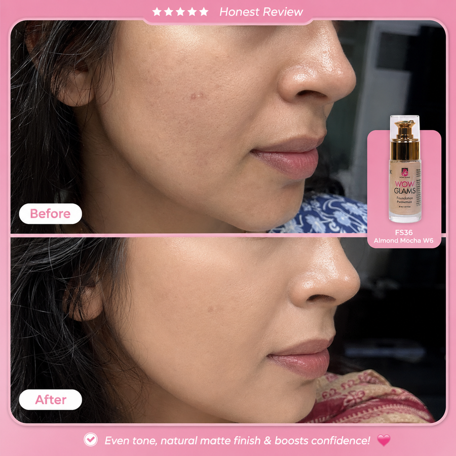 WOWLOOK Foundation - W6 NB4 FS36 Shade Foundation | Almond - Mocha results