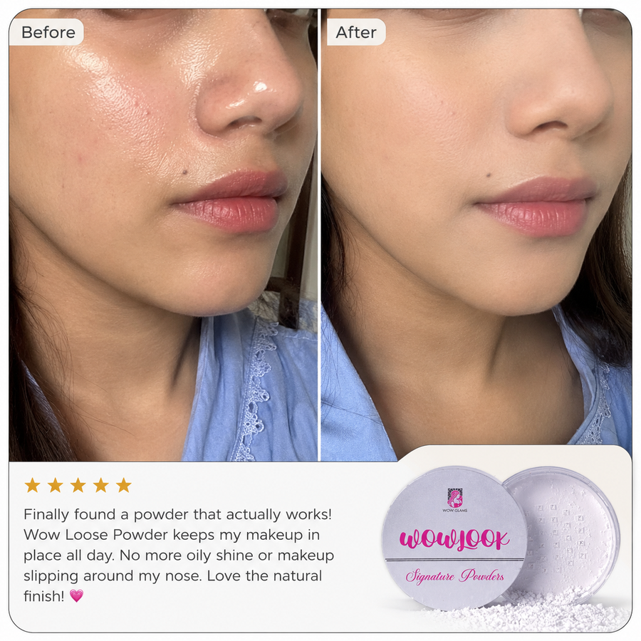WOWLOOK Colorless Loose Powder | Makeup Setting Powder results
