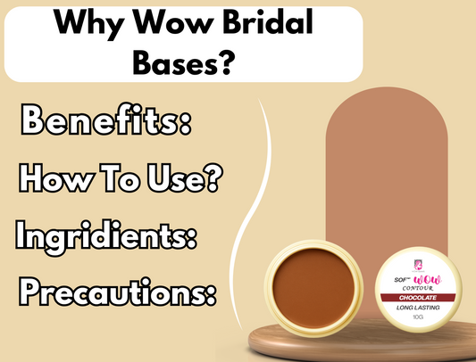 bridal bases, contour makeup chocolate shade, orange shade, color corrector foundation