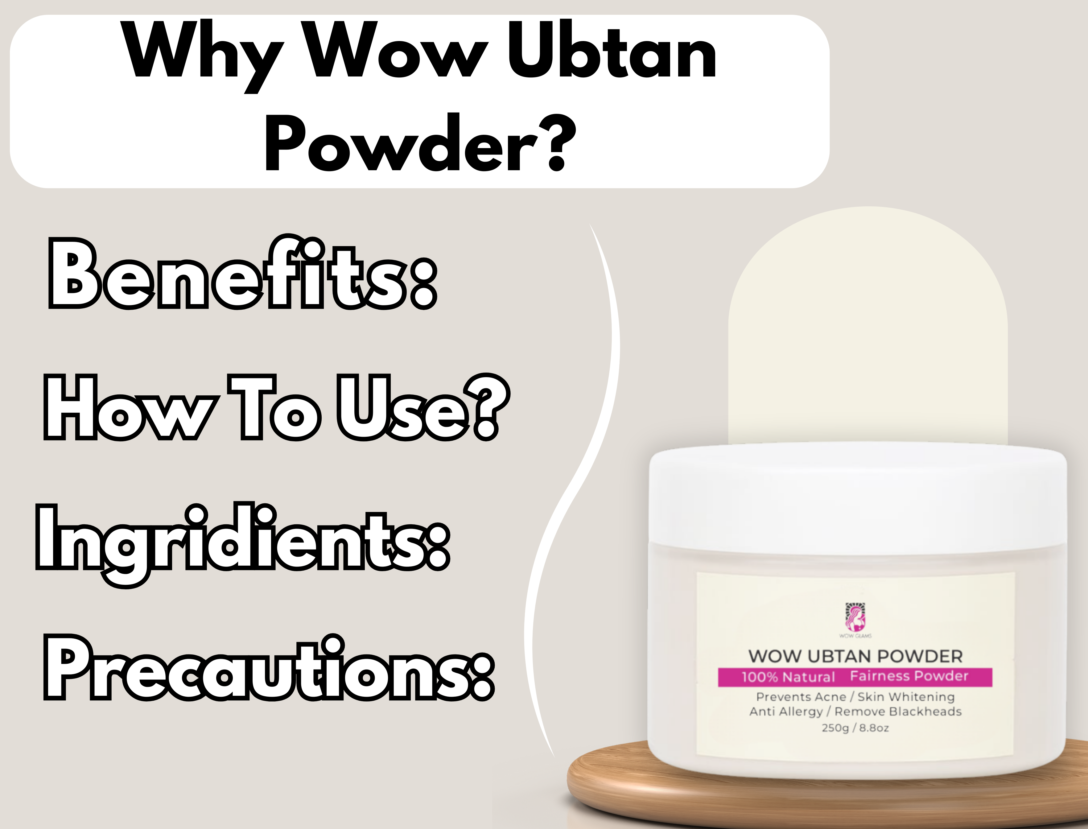 Wow Ubtan Powder FAQ's | Best Bridal Ubtan in Pakistan – Wow Glams