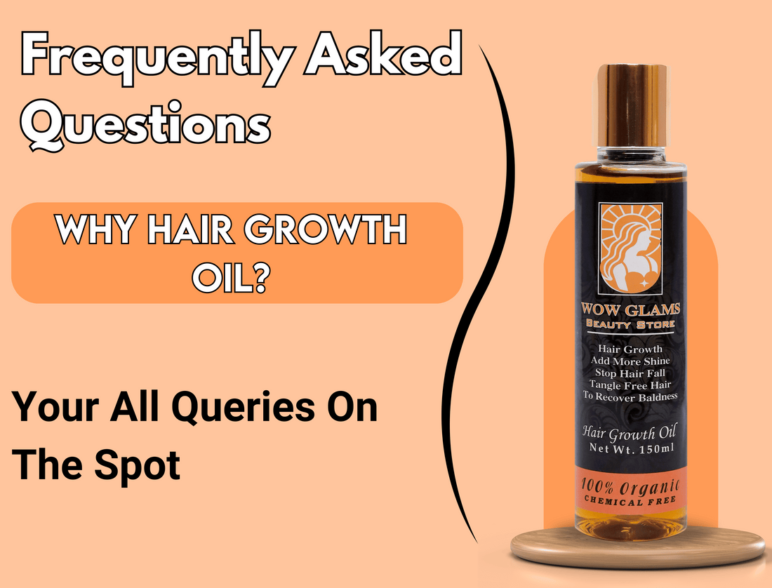 Wow Glams hair growth oil for fast hair growth, hair food oil for hair fall control.