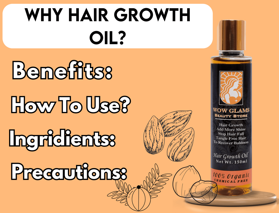 Wow Glams Hair Growth Oil - Magician Hair Oil - 100% Pure Organic Hair Oil