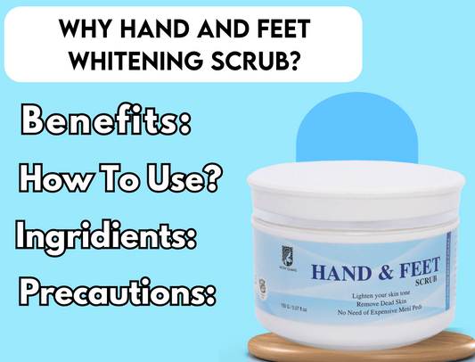 Wow Glams Hand and Feet Brightening and Lightening Scrub - 100% Natural Hand and Feet Care Cleanser