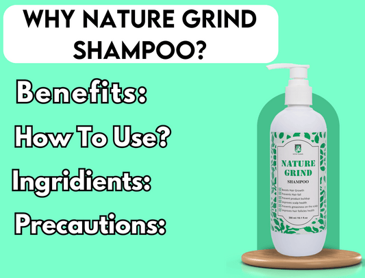 Wow Glams Nature Grind Shampoo  Organic Shampoo for Hairs - 100% Natural Hair Care Shampoo 