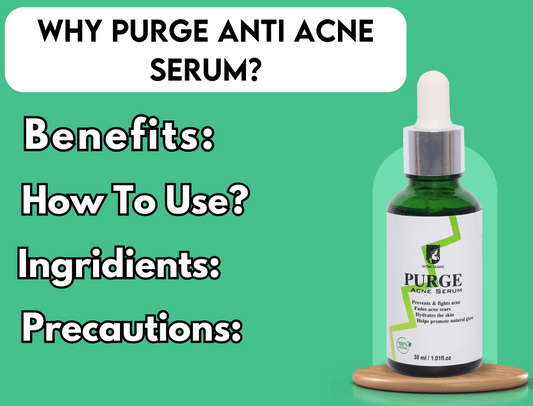 wow glams PURGE acne serum, salicylic acid serum , tea tree oil serum, anti acne serum