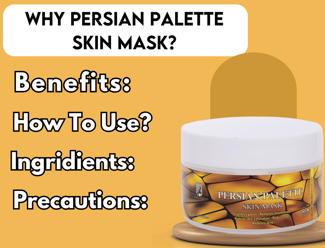 Wow Glams Persian Palette Skin Mask - 100% Natural Deep Cleansing and Detoxifying Skincare Mask