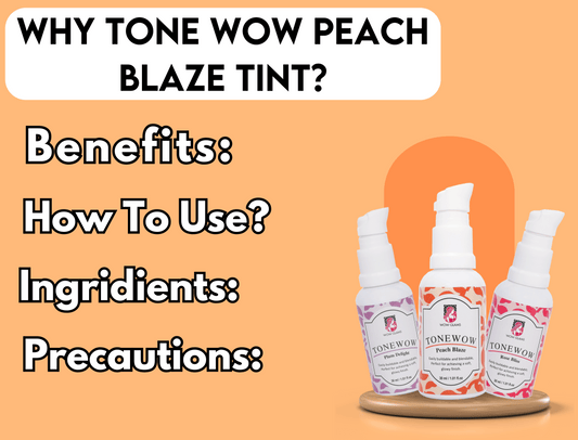 Wow Glams TONEWOW Peach Blaze Tint - 100% Organic Lips and Cheeks Tint