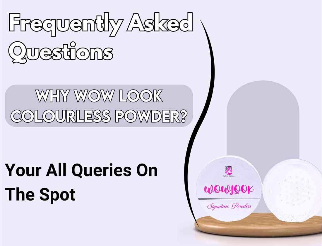 Wow Glams WOWLOOK colorless loose powder, colorless setting powder for makeup