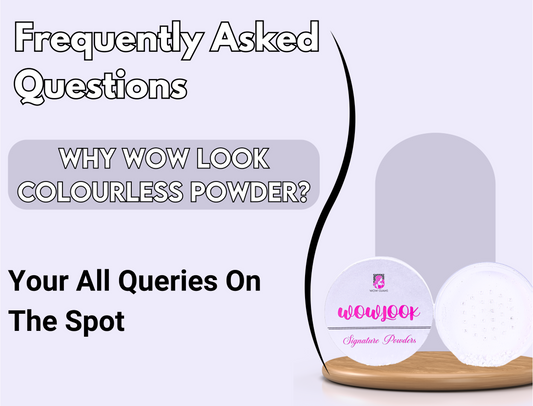 Wow Glams WOWLOOK colorless loose powder, colorless setting powder for makeup