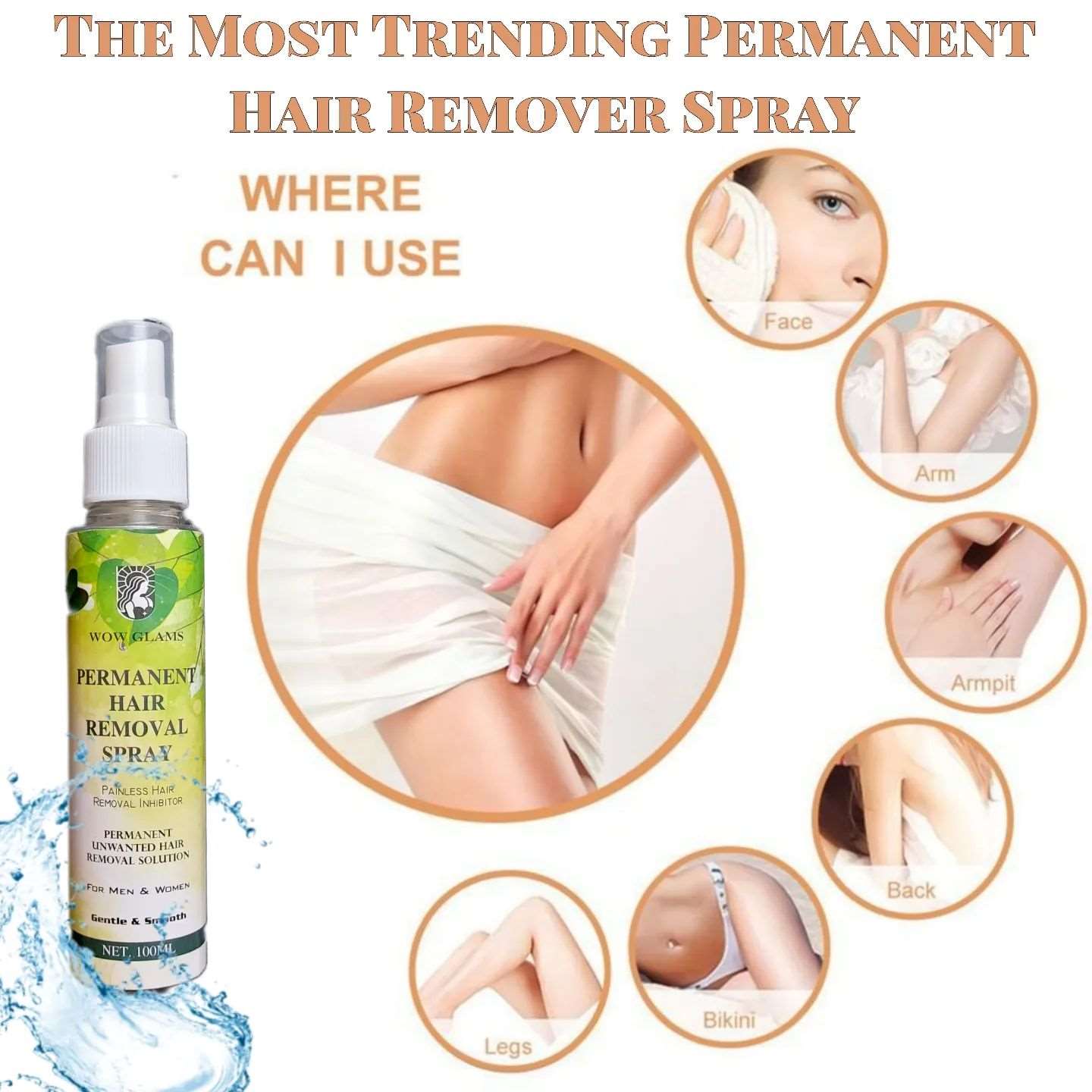 permanent hair removal spray by wow glams