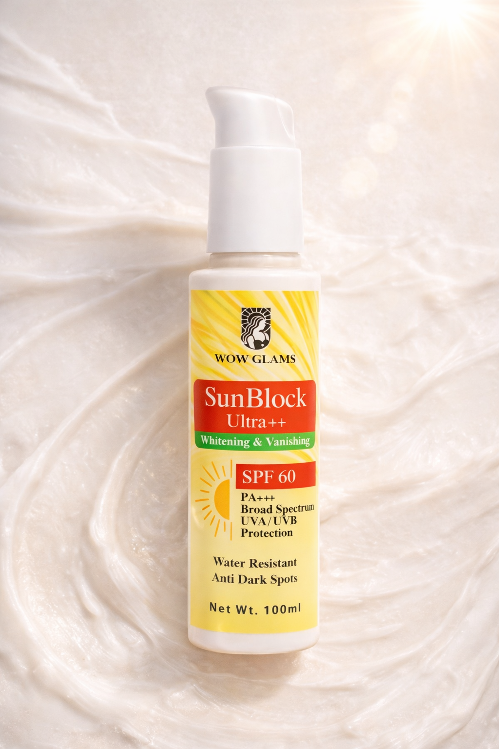 Sunblock SPF 60, Whitening Sunblock, No White Cast Sunscreen, Best Sunscreen in Pakistan, Brightening Sunscreen