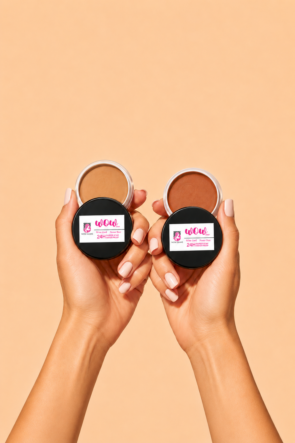 bridal bases foundation, contour chocolate base foundation, orange color corrector foundation