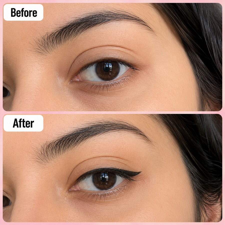 Wow Black Matte Eye Liner | Wow Cake Liner results