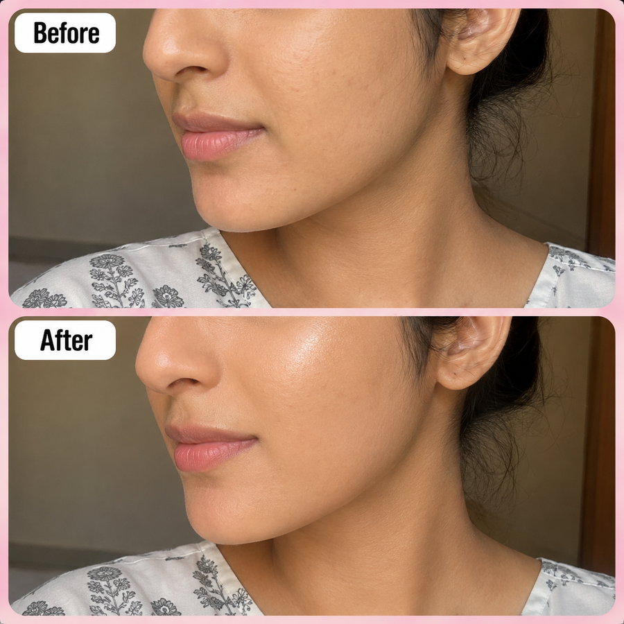 Bronze Shade Highlighter Makeup results