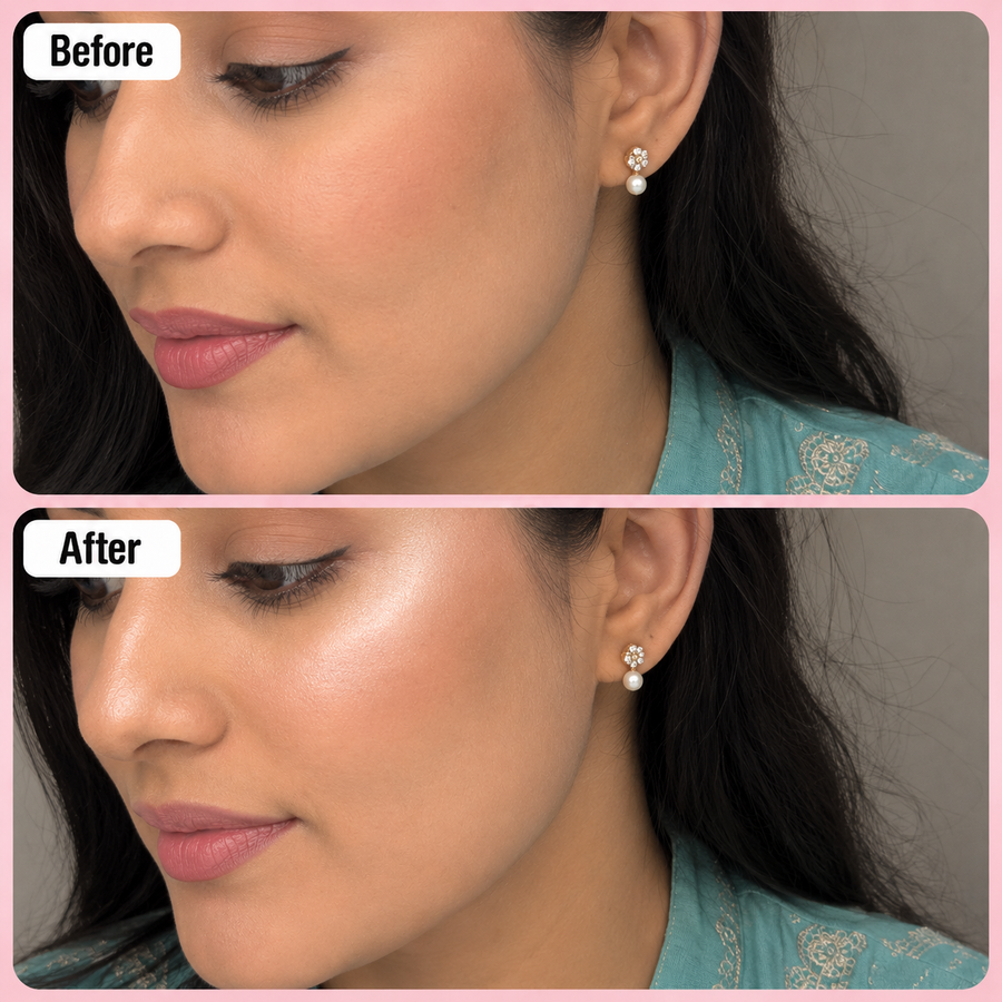 Pearl Shade Highlighter Makeup results