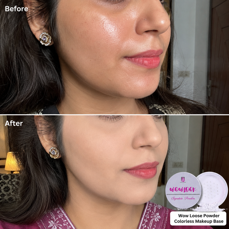 WOWLOOK Colorless Loose Powder | Makeup Setting Powder results
