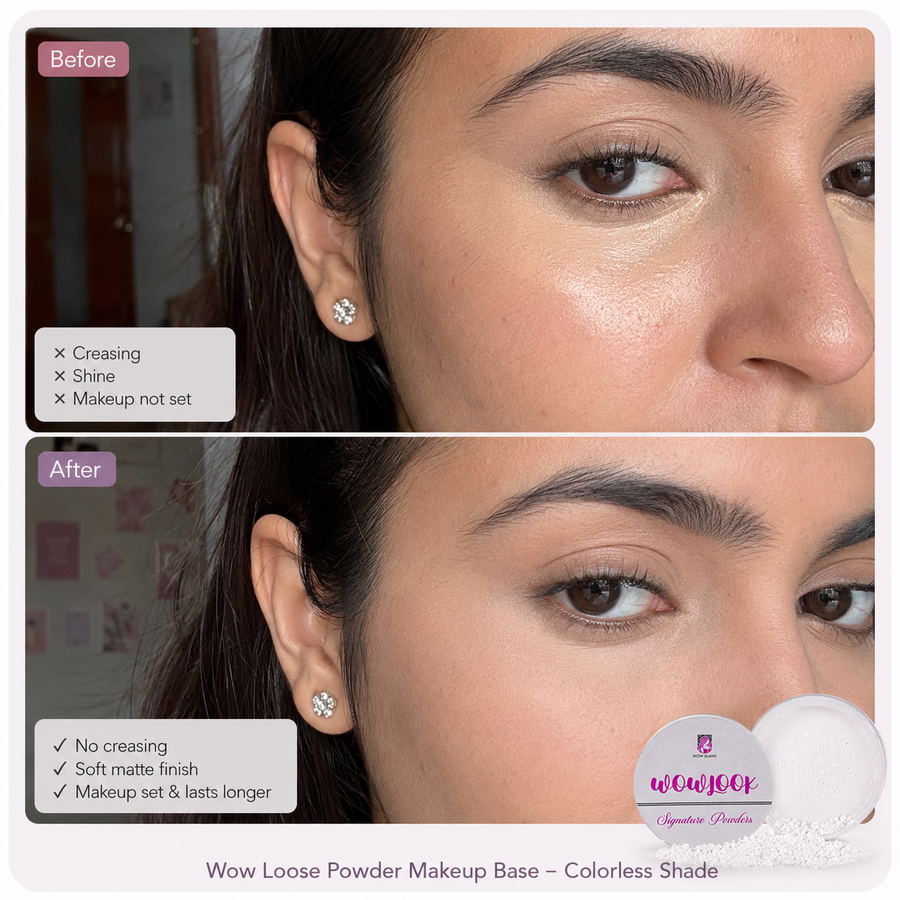 WOWLOOK Colorless Loose Powder | Makeup Setting Powder results