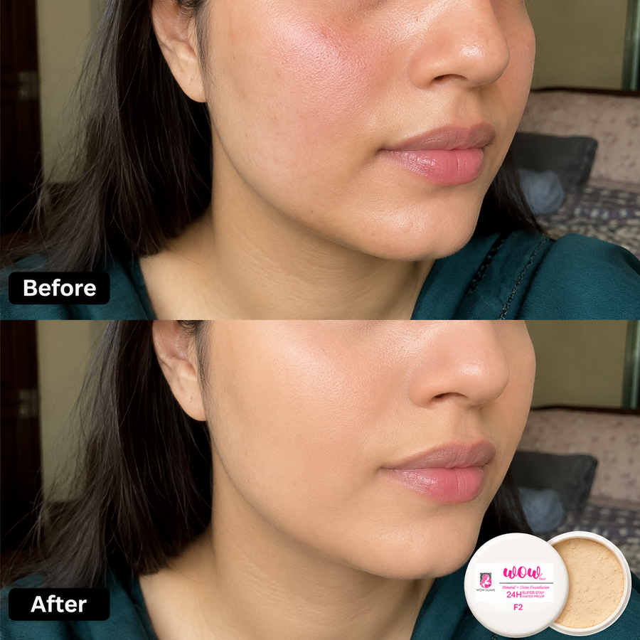 Wow F2 Shade Powder Foundation – Mineral Base Makeup results