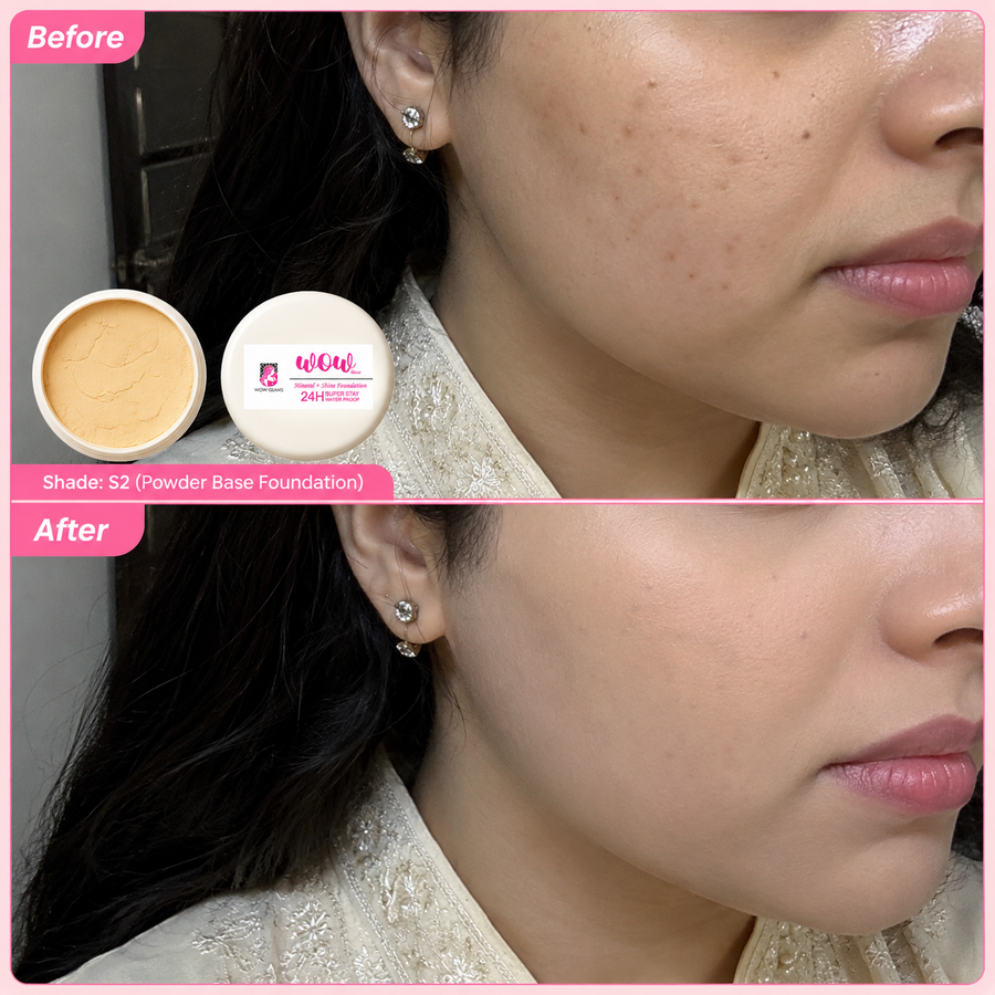 Wow S2 38 Shade Powder Foundation – Mineral Base Makeup results