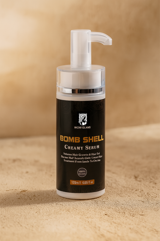 wow glams bomb shell hair serum for frizzy hair, best hair serum in Pakistan, hair fall serum