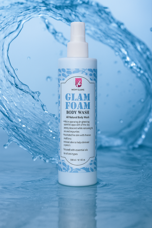 best body wash in Pakistan, wow glams glam foam body wash, salicylic acid body wash
