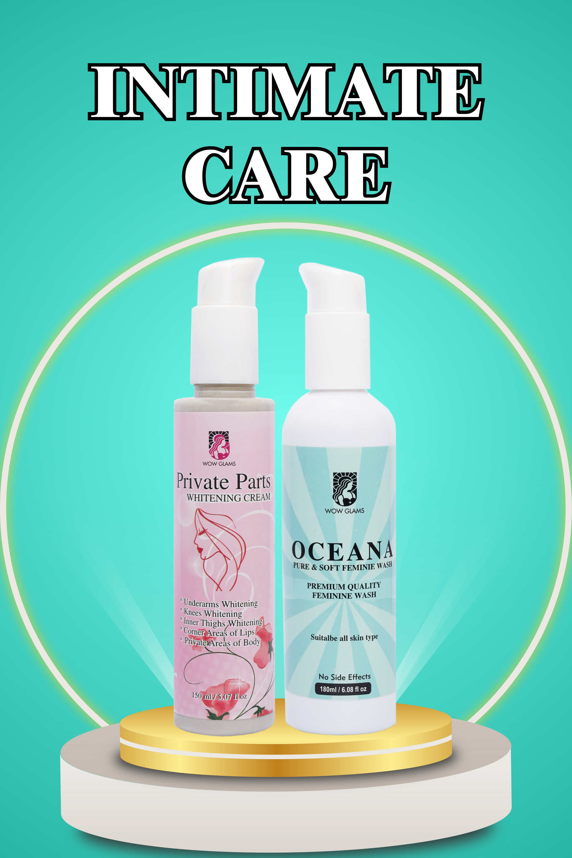 wow glams INTIMATE CARE DEAL with private part whitening cream and intimate wash. Best vagina whitening cream