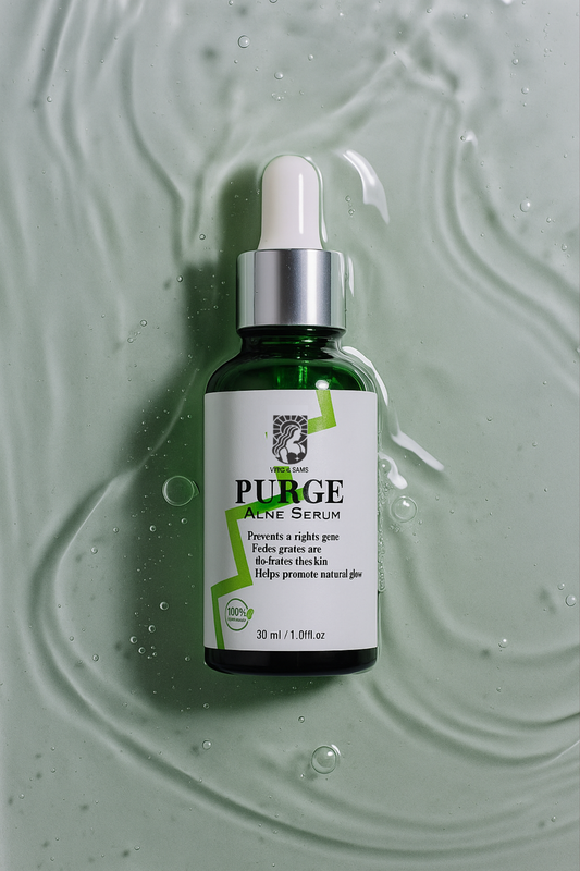 wow glams PURGE acne serum, salicylic acid serum , tea tree oil serum, anti acne serum