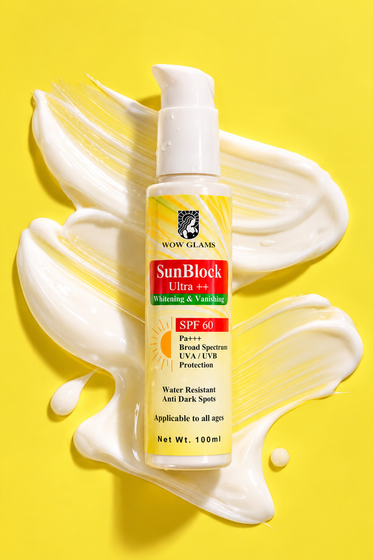Sunblock SPF 60, Whitening Sunblock, No White Cast Sunscreen, Best Sunscreen in Pakistan, Brightening Sunscreen