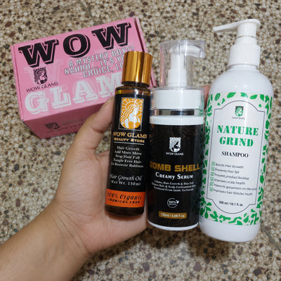 Customer review photo for Bomb Shell Hair Serum | Hair Growth Serum