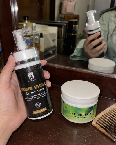 Customer review photo for Bomb Shell Hair Serum | Hair Growth Serum