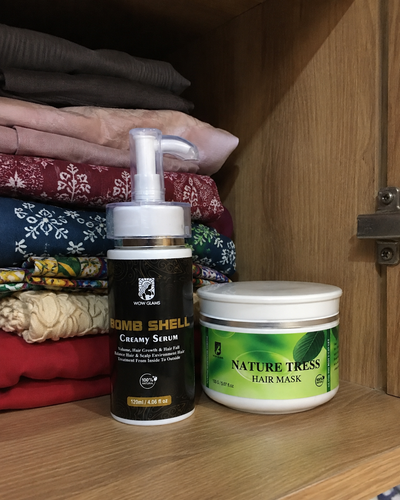Customer review photo for Bomb Shell Hair Serum | Hair Growth Serum