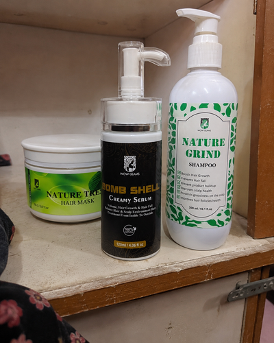 Customer review photo for Bomb Shell Hair Serum | Hair Growth Serum