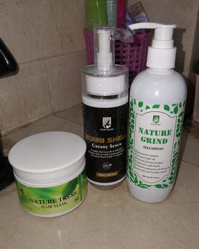 Customer review photo for Bomb Shell Hair Serum | Hair Growth Serum