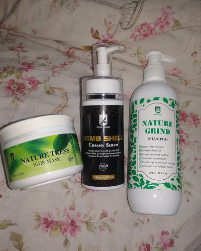 Customer review photo for Bomb Shell Hair Serum | Hair Growth Serum