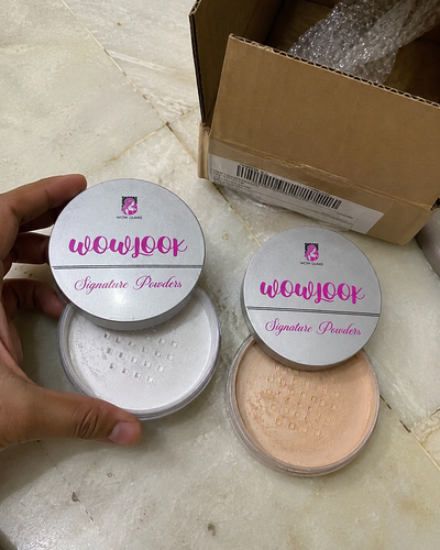 Customer review photo for WOWLOOK Translucent Loose Powder | Makeup Setting Powder