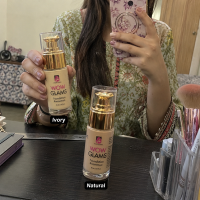 Customer review photo for WOWLOOK Foundation - W1 Ivory Shade Foundation | Porcelain - Ivory