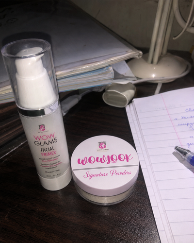 Customer review photo for WOWLOOK Colorless Loose Powder | Makeup Setting Powder