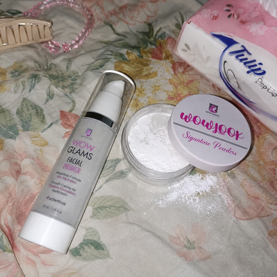 Customer review photo for WOWLOOK Colorless Loose Powder | Makeup Setting Powder