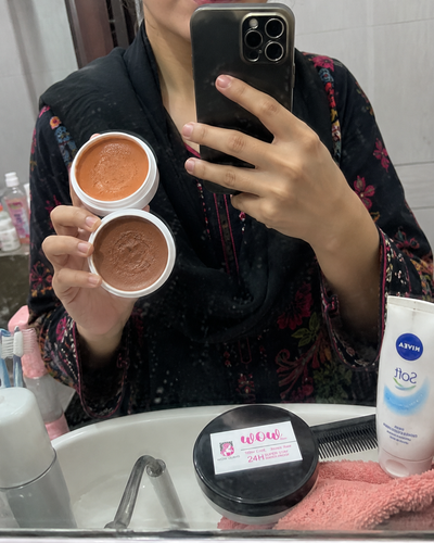 Customer review photo for Wow Bridal Base | Chocolate Contour & Orange Color Corrector