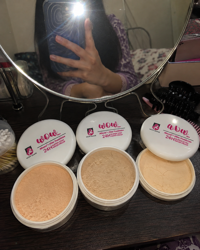 Customer review photo for Wow F1 Shade Powder Foundation – Mineral Base Makeup