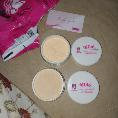 Customer review photo for Wow F1 Shade Powder Foundation – Mineral Base Makeup