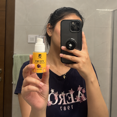 Customer review photo for Fruity Glow Serum | Best Glowing Skin Serum