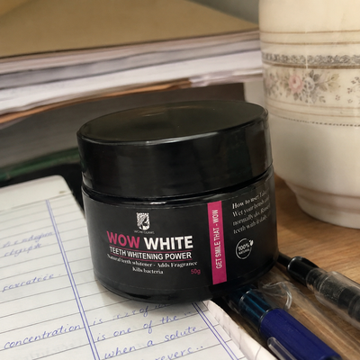 Customer review photo for WOW WHITE Teeth Whitening Powder | Activated Charcoal Powder