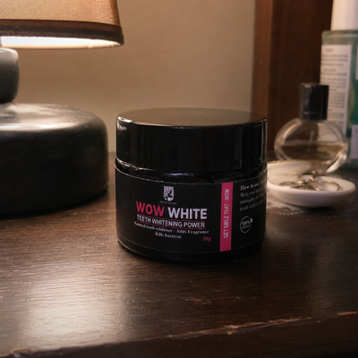 Customer review photo for WOW WHITE Teeth Whitening Powder | Activated Charcoal Powder